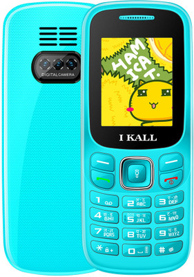 I Kall K52-Feature Phone with 1000mAh Battery, Crystal Keypad, Vibration(Sky Blue)
