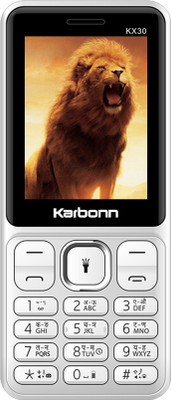 KARBONN KX30 Dual Sim Keypad Mobile|1200 mAh Battery|0.3MP Camera|Expandable Upto 32 GB(Pearl White)