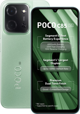 POCO C85 5G (Spring Green, 128 GB)(6 GB RAM)