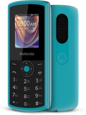 MOTOROLA A10V DS Keypad Phone with Voice Feature|800 mAh Battery|Wireless FM Recording(Teal Blue)