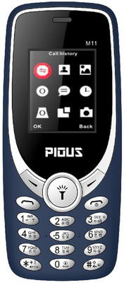 Pious M11 Dual Sim 1.8 inch Display, Wireless FM Radio,3000 mAh Battery, Made in India(Blue)