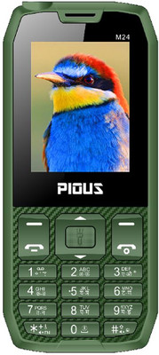 Pious M24 Keypad Mobile Phone 2.4 inch Display With 3000 mAh Big Battery & 2 MP Camera(Green)