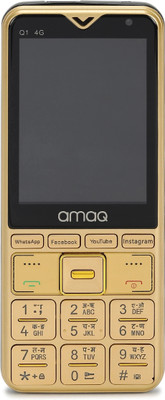 amaq 4G/VOLTE supported Dual Sim, Touch and Keypad,Featured phone.(Gold)