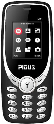 Pious M11 Keypad Mobile Phone 1.8 inch Display With 3000 mAh Big Battery & 2 MP Camera(Black)