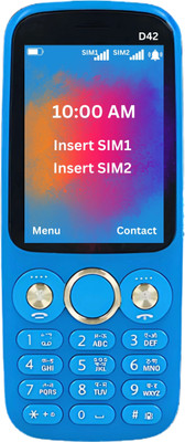 IAIR D42 Dual Sim Keypad Phone | 2800 mAH Battery(Blue)