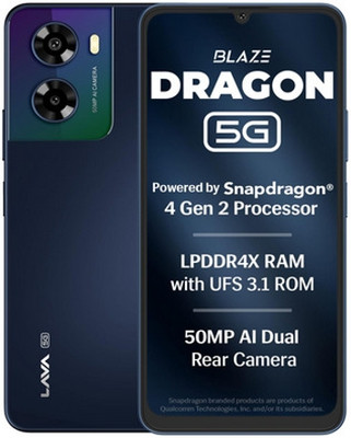 LAVA Blaze Dragon (Midnight Mist, 128 GB)(4 GB RAM)