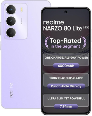 realme Narzo 80 Lite 5G (Crystal Purple, 128 GB)(6 GB RAM)