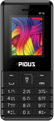 Pious M18 Dual Sim 1.8 inch Display, Wireless FM Radio,3000 mAh Battery, Made in India(Black)