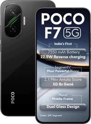 POCO F7 5G (Phantom Black, 256 GB)(12 GB RAM)