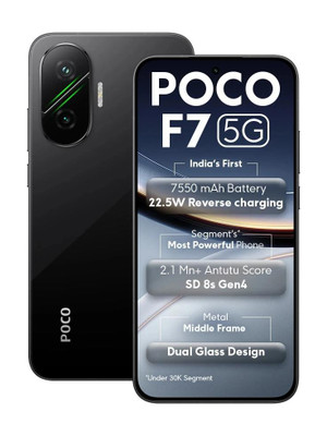 POCO F7 5G (Phantom Black, 256 GB)(12 GB RAM)