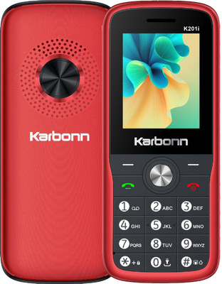 KARBONN K201i Keypad Mobile,2 inch LCD,1000mAh Battery ExpandableUp to32GB(Red Black)