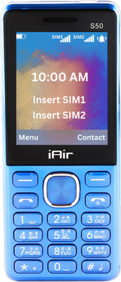 IAIR S50 Keypad Mobile Phone| Dual Sim| 2800 mAh Battery| 2.4 Inch Display(Mirror Blue)