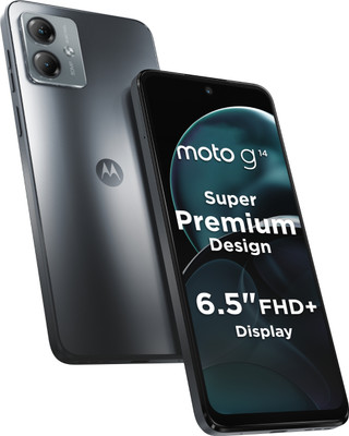MOTOROLA G14 (Steel Gray, 128 GB) (4 GB RAM) For Rs. 9999 @ 23% off