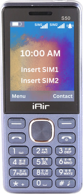 IAIR S50 Dual Sim Keypad Phone | 2800 mAH Battery & Big 2.4 Inch Display(Blue)