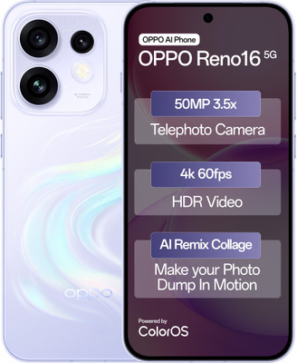 OPPO Reno16 5G (Stellar Purple, 256 GB)(12 GB RAM) product image