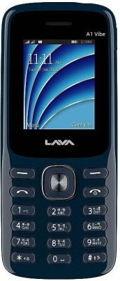 LAVA A1 Vibe DS Keypad Phone|1000 mAh Battery|0.3MP Rear Camera|Expandable Upto 32 GB(Blue, Silver)