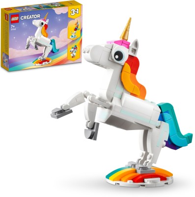 LEGO Creator 3-in-1 Magical Unicorn (145 Blocks) Model Building Kit