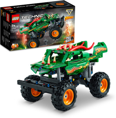 LEGO Technic 2-in-1 Pullback Monster Jam Dragon (217 Blocks)(Multicolor)