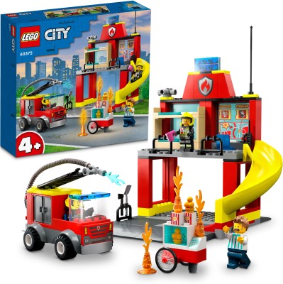 LEGO City Fire Station and Fire Engine (153 Blocks)(Multicolor)