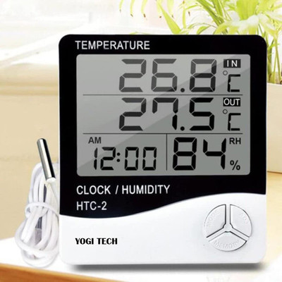 YOGI-TECH Digital Black, White Clock