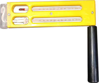 BHI Sling Psychrometer Thermometer Plastic Body Type centigrade Pinless Analog Moisture Measurer(0 mm)