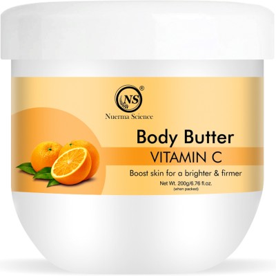 Nuerma Science Vitamin C Cold Body Butter Cream for Face & Body w/ Vitamin C, E Oil, SheaButter(200 g)