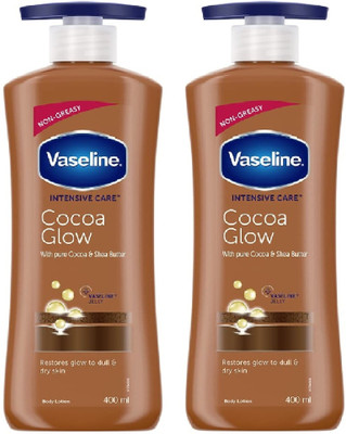Vaseline COCOA GLOW BODY LOTION EACH 400 ML PACK OF 2 PCS(800 ml)