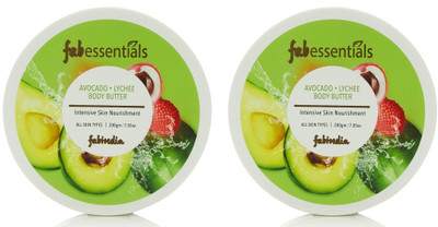 fabessentials Avocado Lychee Body Butter infused with Shea - 200 g x 2(400 g)