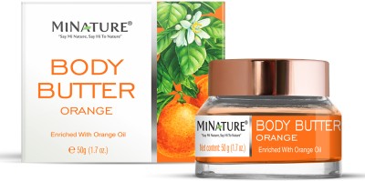 mi nature Orange Body Butter - 50g (1.7oz) | Non-Greasy Moisturizer(50 g)