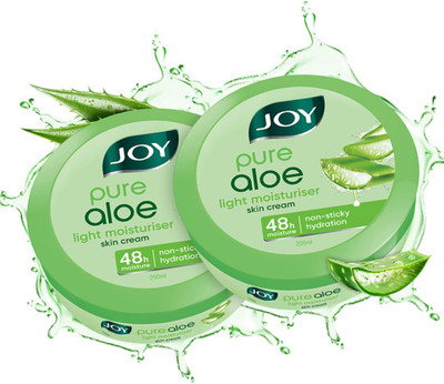 Joy Pure Aloe Multi Benefit Skin Cream With Natural Skin Moisturisers (Pack of 2 x 200ml)(400 ml)