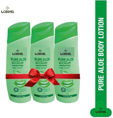 LORSHEL 3pc 100 ml each Pure Aloe Vera Body lotion Significant(300 ml)