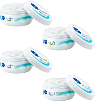 NIVEA Soft Moisturising Cream - Pack 4(200 ml)
