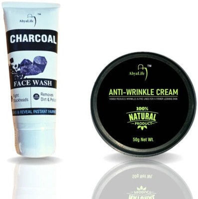 Abyalife Revive Youth with Anti-Wrinkle Cream & Charcoal Facewash Combo(100 ml)