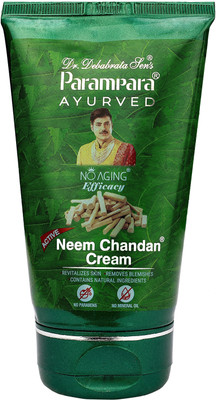 Parampara Ayurved Neem Chandan Cream for Revitalizes Skin & Removes Blemishes 125g Pack of 2(250 g)