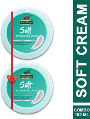 Pure Roots Soft Moisturising Cream Pack of 2 ( 100ml*2 )(200 ml)