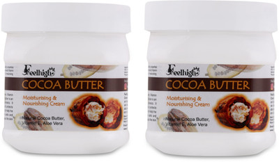 feelhigh Cocoa Butter Moisturizing Face & Body Cream -skin Care- pack2(500 ml)