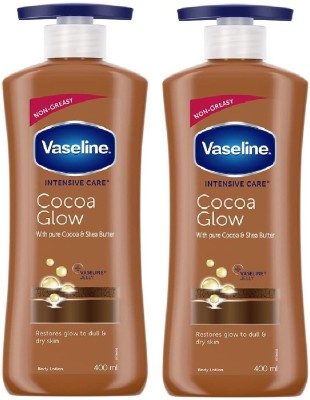 Vaseline COCOA GLOW BODY LOTION EACH 400 ML 2 PCS(800 ml)