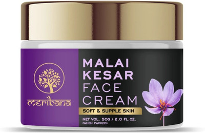 MeriBana Ayurvedic Malai Kesar Cream with Soft Supple Brightening Cream(50 g)