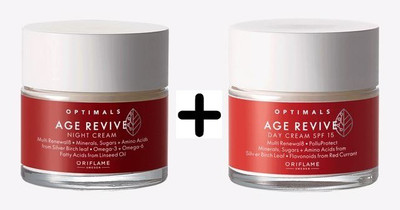 Oriflame Best Quality Optimals Age Revive Night Cream With Day Cream SPF 15 Pack of 2(100 g)
