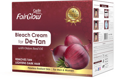 Corlin FairGlow DeTan Bleach Cream with Onion Seed Oil For Soft, Tender & Supple Skin(250 g)