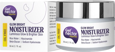 Get Nectar Happiness Moisturizer Glow Bright Gel Powerful Hydration Repair Dry Skin Younger Looks(50 ml)