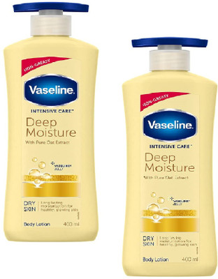 Vaseline DEEP MOISTURE BODY LOTION 400 ML, PACK OF 2 PCS(800 ml)