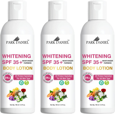 PARK DANIEL Skin Whitening SPF 35+ Detan Moisturizing Body Lotion Pack 3 of 100 ML(300 ML)(300 ml)