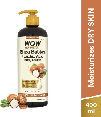 WOW SKIN SCIENCE Shea Butter With Lactic Acid Body Lotion(400 ml)