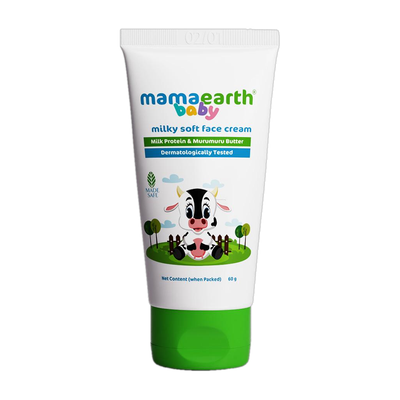 Mamaearth Milky Soft Face Cream With Murumuru Butter for Babies, 60 ml(60 g)
