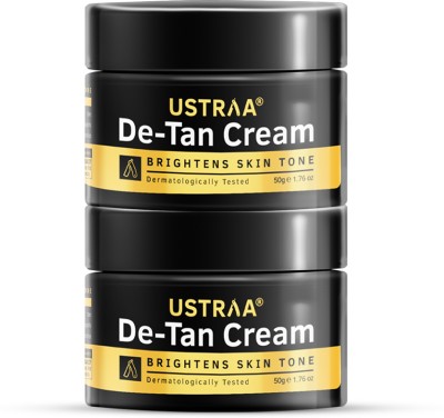 USTRAA De-Tan Cream for Men - 50g x 2 | For Tan removal & Even Skin tone(100 g)