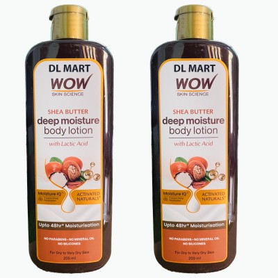 DL MART WOW DEEP MOISTURE BODY LOTION PACK OF 2(200 ml)