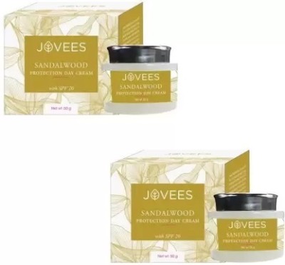 JOVEES Sandalwood Protection Day Cream SPF-20, Pack of 2(50 g)