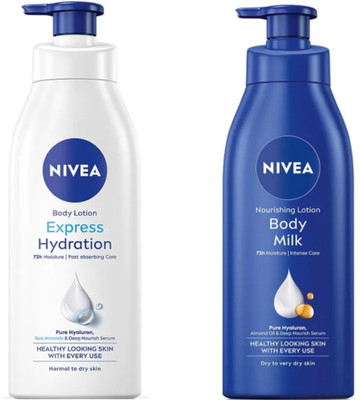 NIVEA BODY LOTION 400 ML - EXPRESS HYDRATION & BODY MILK(800 ml)