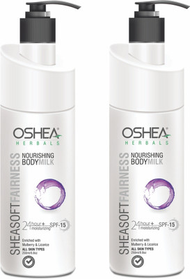 Oshea Herbals Sheasoft Fairness Nourishing Body Milk Pack of 2 x 250milliliters(500 ml)